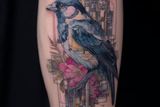 make a geometric tattoo design