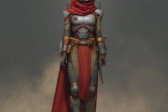 a sci fi character illustration or sci fi character