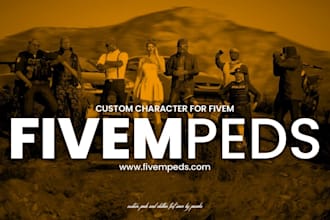 develop fivem custom ped , fivem clothing, custom tattoo