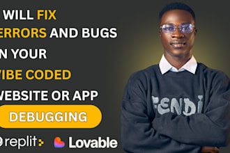 fix errors and bugs in your vibe coded website or replit app, lovable bug fixing