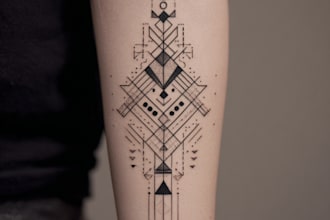 make a geometric tattoo design
