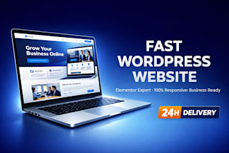 build fast wordpress website with elementor