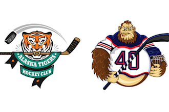 design sports mascot hockey logo