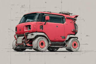 design and sketch the car or vehicle you want
