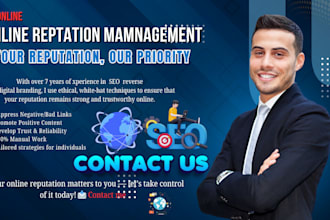 do online reputation management to improve your online image, reverse SEO