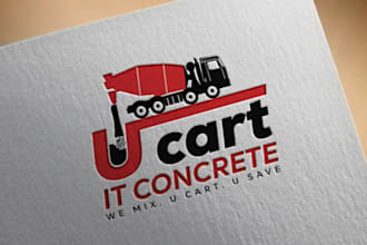 design construction, concrete, welding and builder logo