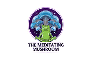 design mind love health wisdom mushrooms logo