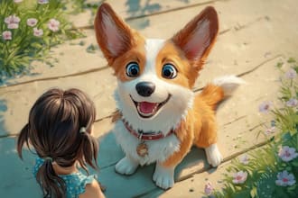 draw disney pet portrait
