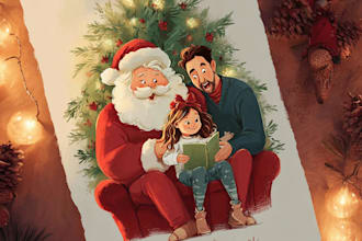 illustrate a personalized christmas card for you