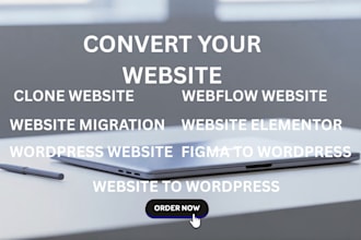 convert wix, webflow, figma, or squarespace to wordpress website