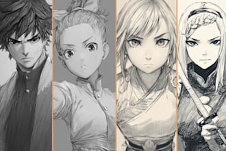 draw anime, manga or game characters