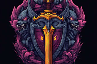 make emblem logo with fantasy game style