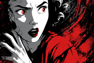draw detailed dark, brutal, horror, and heavy metal art illustration