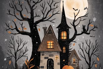 draw christmas and halloween illustrations