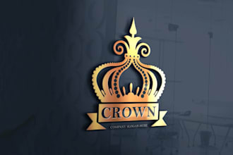 design fashion jewelry crown logo for your business