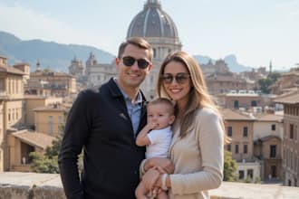 take candid family and couple portraits in rome