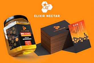 design premium honey jar labels with unique logo