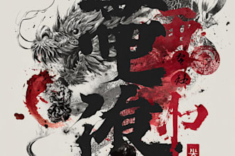 design chinese or japanese calligraphy,for logo,tattoo,words