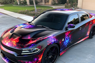 design car wrap vehicle wrap truck wrap boat wrap racing car