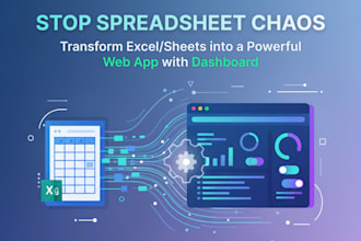 convert excel or google sheet to a web app to automate your  workflow