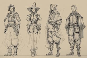 create character concept art sketch