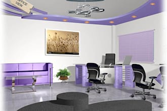 do professional modern interior 3d rendering for residential and office s