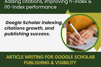 write and publish google scholar academic research article indexed for citation