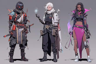 sci fi character illustration or sci fi character