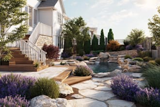 do landscape designing home garden high quality renderings