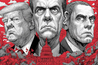 design digital political cartoon for political cartoon