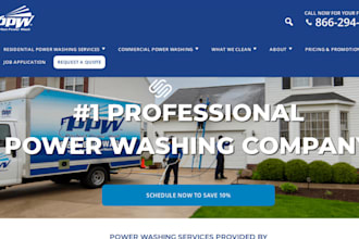design squarespace sandblasting website power washing website pressure washing
