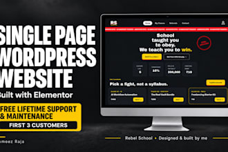build a single page wordpress website with elementor in 24 hours