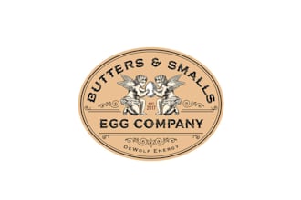 design good looking butters smalls egg company logo