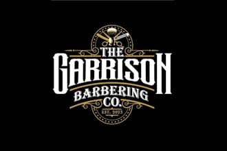 design a unique, luxury, minimal, barber shop logo