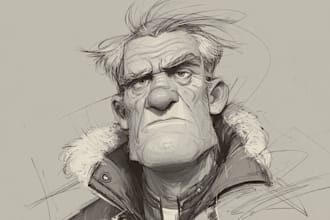 draw quick rough character sketch for you