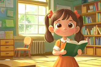 create an children book illustration