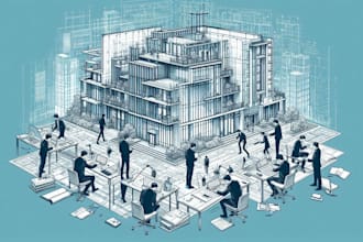 create architectural drafting students logo with text with any file