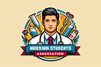 create nursing students association logo with unlimited revisions