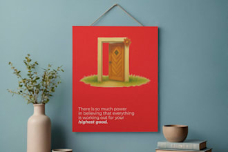 design a typography poster, wall art and motivational quotes