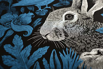 draw an animal and botanical illustration