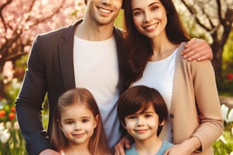 make an family portrait, personalised couple portrait