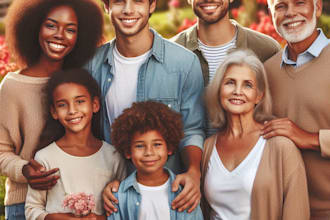 do an  couple portrait illustration, family portrait art