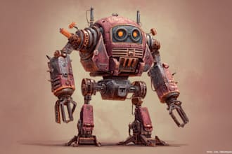 design spectacular robots, cyborgs and mechs