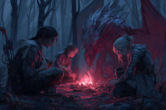 make fantasy, dnd, horror digital art with your character