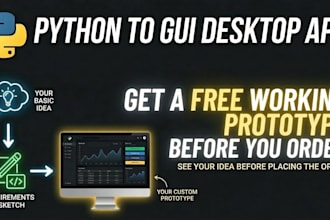 develop custom software and python desktop applications with gui
