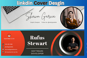 create eye catching linkedin cover photo and stunning  banner