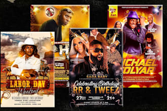 design flyer for music parties clubs and events