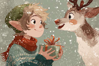 draw greeting, christmas, birthday card, postcard