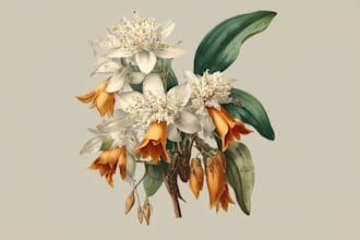 draw realistic botanical illustration