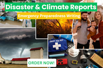 do urgent disaster preparedness, climate change, awareness reports and research